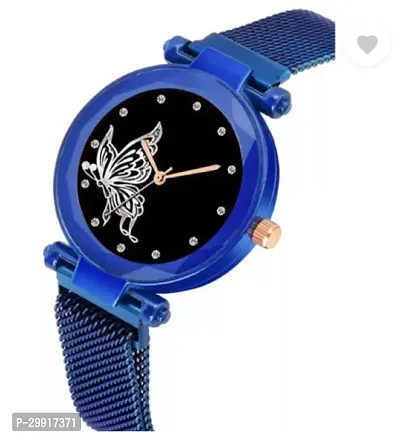 Stylish Blue Metal Analog Watches For Women-thumb3