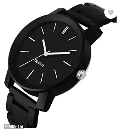 Stylish Black PU Analog Watches For Men-thumb3