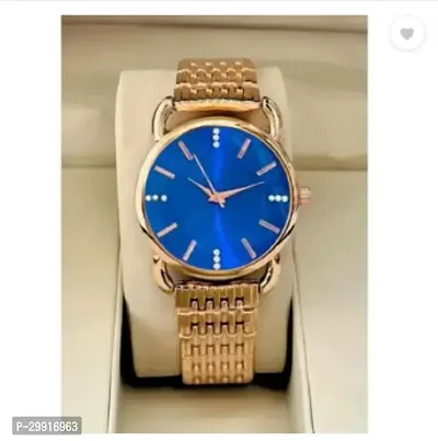 Stylish Golden Metal Analog Watches For Women-thumb3