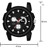 Stylish Black PU Analog Watch For Men-thumb3