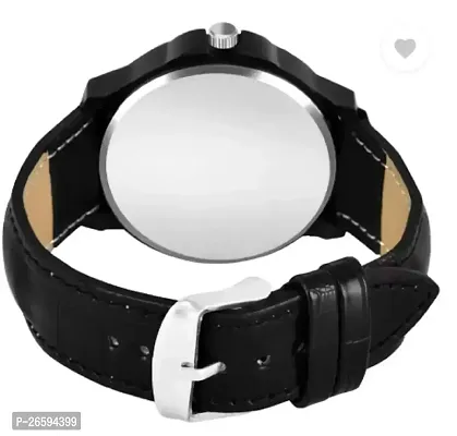 Stylish Black Genuine Leather Analog Watches For Men-thumb3