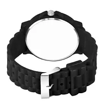 Stylish Black PU Analog Watch For Men-thumb1