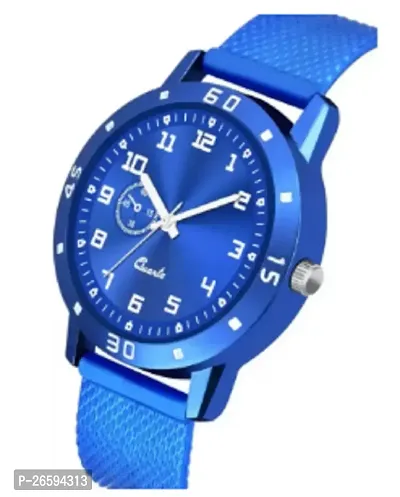 Stylish Blue PU Analog Watches For Men-thumb2