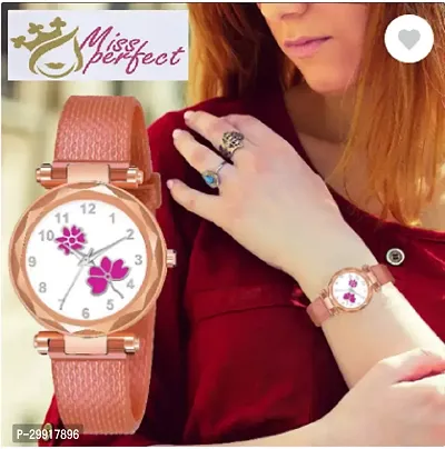 Stylish White PU Analog Watches For Women