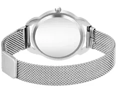 Stylish Silver Metal Analog Watches For Women-thumb2