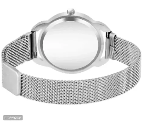 Stylish Silver Metal Analog Watches For Women-thumb3