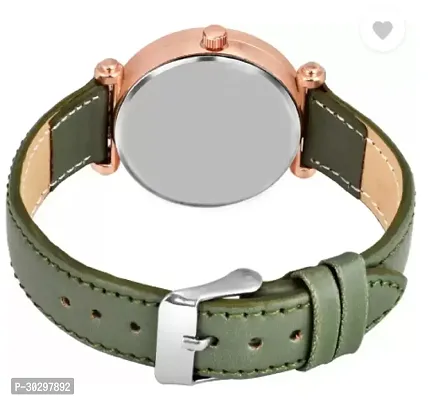 Stylish Green Genuine Leather Analog Watches For Women-thumb2