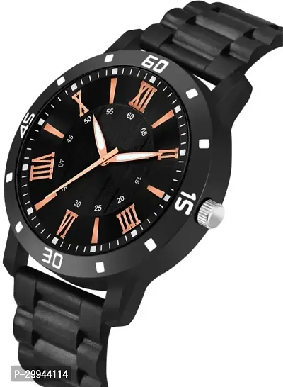 Stylish Black PU Analog For Men-thumb3