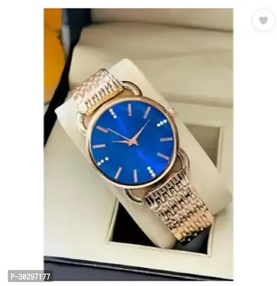 Stylish Golden Metal Analog Watches For Women-thumb0