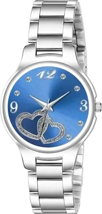 Stylish Blue Metal Analog Watches For Women-thumb1