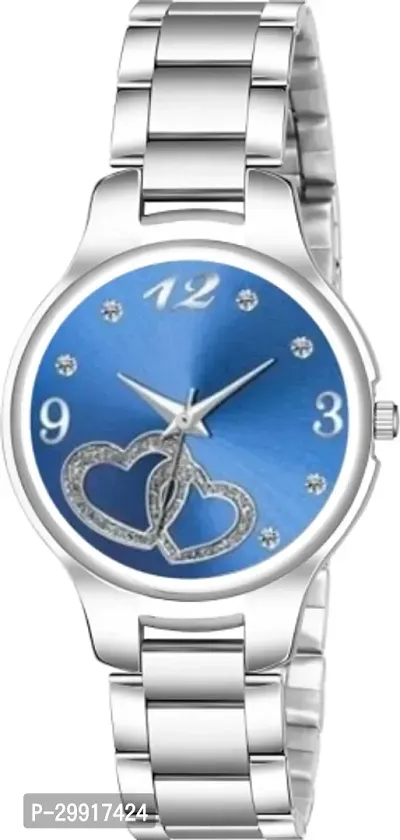 Stylish Blue Metal Analog Watches For Women-thumb2