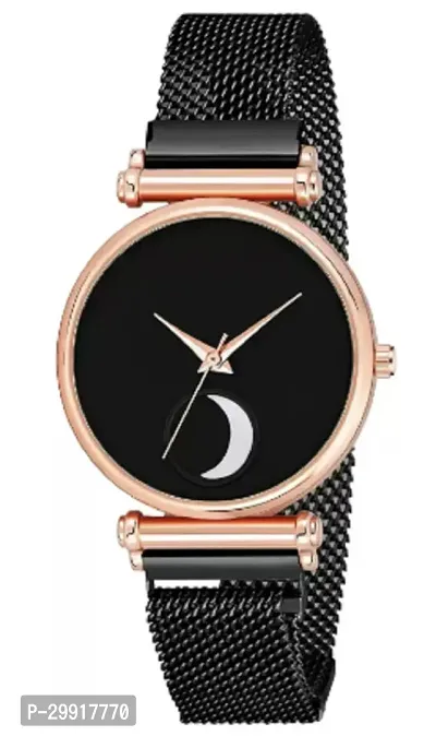 Stylish Black Metal Analog Watches For Women-thumb2