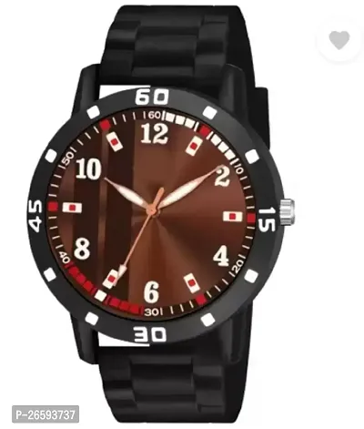 Stylish Brown PU Analog Watches For Men-thumb2