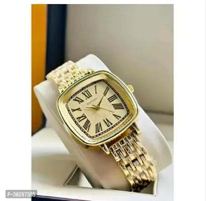 Stylish Golden Metal Analog Watches For Women-thumb0