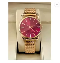 Stylish Golden Metal Analog Watches For Women-thumb1