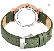 Stylish Green Genuine Leather Analog Watches For Women-thumb1