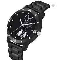 Stylish Black PU Analog Watches For Men-thumb3