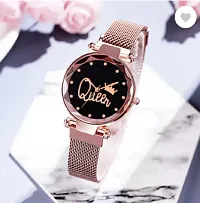 Stylish Black Metal Analog Watches For Women-thumb3