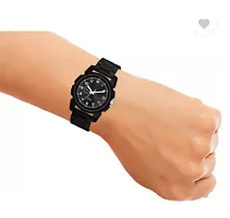 Stylish Black PU Analog Watch For Men-thumb2