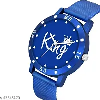 Stylish Blue PU Analog Watches For Men-thumb2