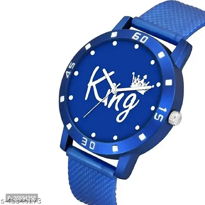 Stylish Blue PU Analog Watches For Men-thumb3