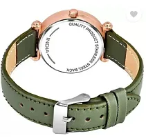 Stylish Green Genuine Leather Analog Watches For Women-thumb1