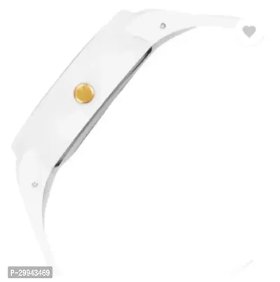 Stylish White PU Analog For Men-thumb4