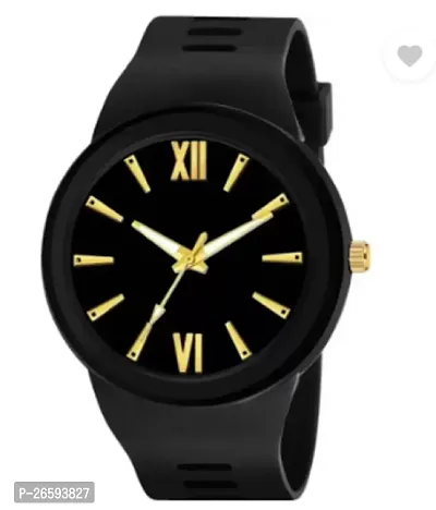 Stylish Black PU Analog Watches For Men-thumb0