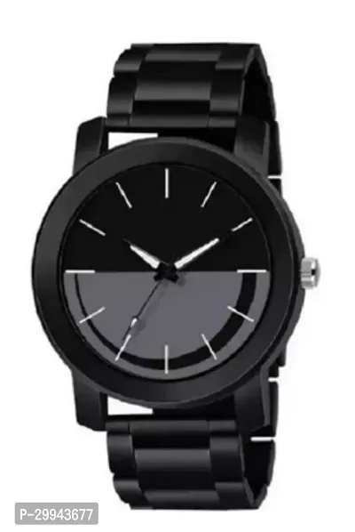 Stylish Black PU Analog For Men-thumb0