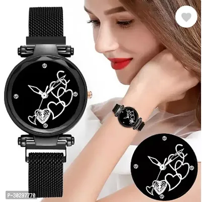 Stylish Black Metal Analog Watches For Women-thumb0