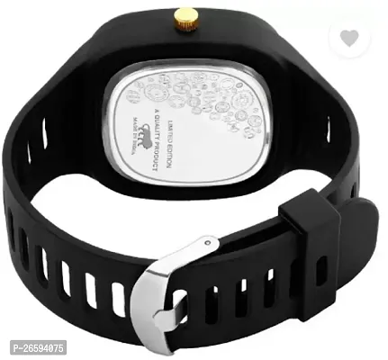 Stylish Black PU Analog Watches For Men-thumb2