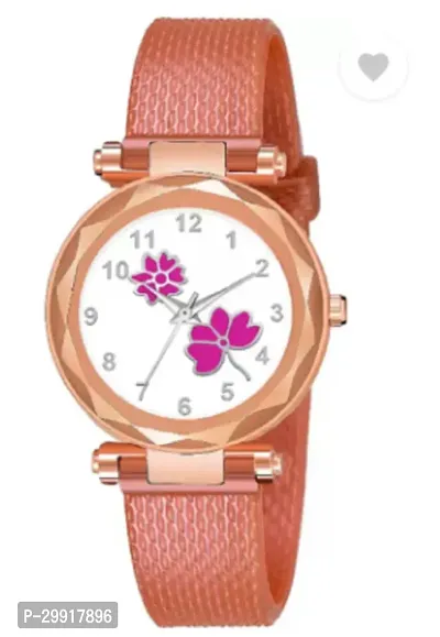 Stylish White PU Analog Watches For Women-thumb2