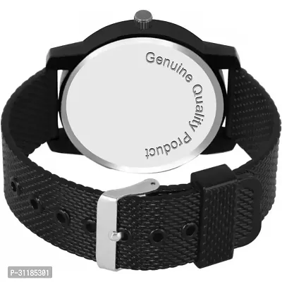 Stylish Black Pu Analog Watch For Men-thumb3