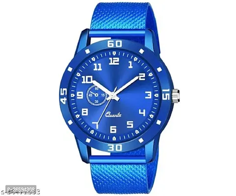 Stylish Blue PU Analog Watches For Men