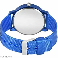 Stylish Blue PU Analog Watches For Men-thumb1