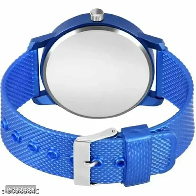 Stylish Blue PU Analog Watches For Men-thumb2