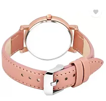 Stylish Pink Genuine Leather Analog Watches For Women-thumb2