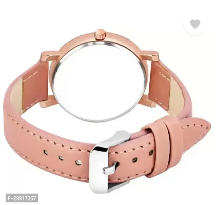 Stylish Pink Genuine Leather Analog Watches For Women-thumb3