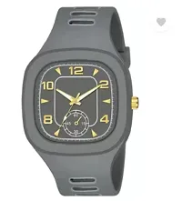 Stylish Grey PU Analog Watches For Men-thumb1