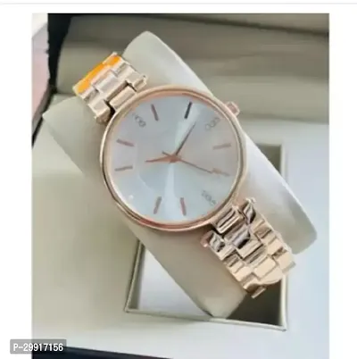 Stylish Golden Metal Analog Watches For Women-thumb2