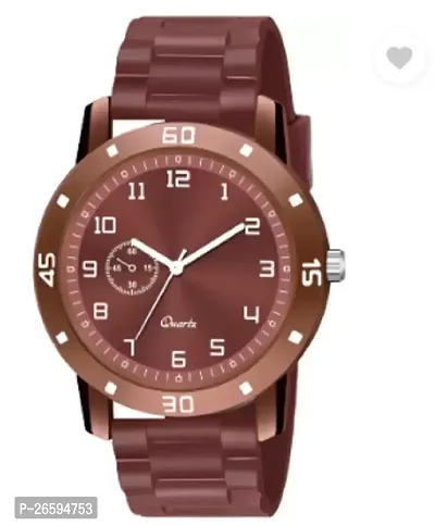 Stylish Brown PU Analog Watches For Men