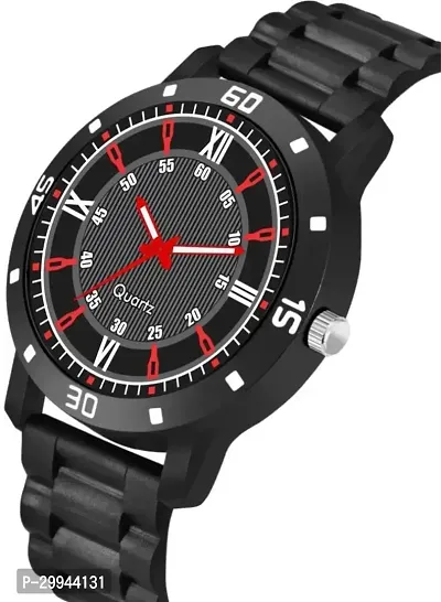 Stylish Black PU Analog For Men-thumb3