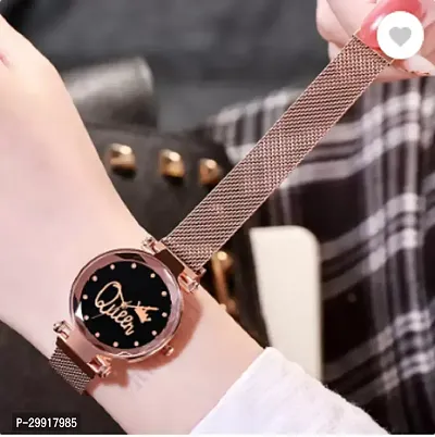 Stylish Black Metal Analog Watches For Women-thumb3