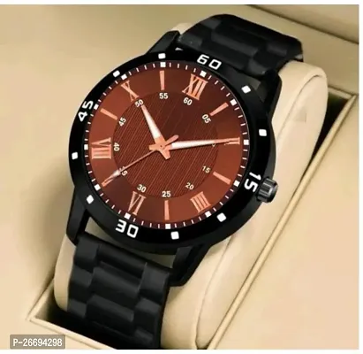 Stylish PU Brown Analog Watch For Men