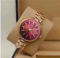 Miss Perfect Crono Red Dial Rose Gold Belt Women Wrist Watch-thumb3