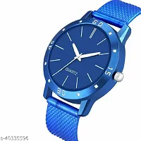 Stylish Blue PU Analog Watches For Men-thumb1