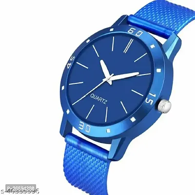 Stylish Blue PU Analog Watches For Men-thumb2
