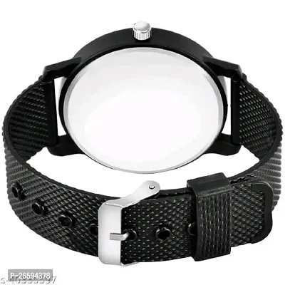 Stylish Black PU Analog Watches For Men-thumb2