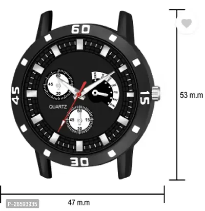 Stylish Black PU Analog Watches For Men-thumb4