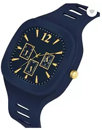 Stylish Blue PU Analog Watches For Men-thumb2